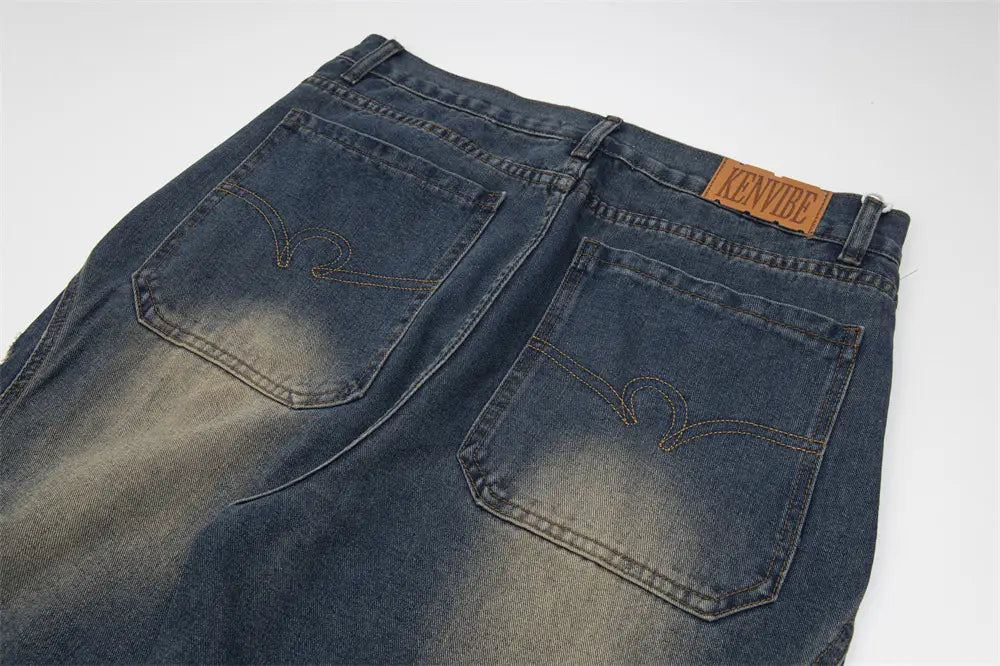 Ripped Denim Trousers For Men And Women