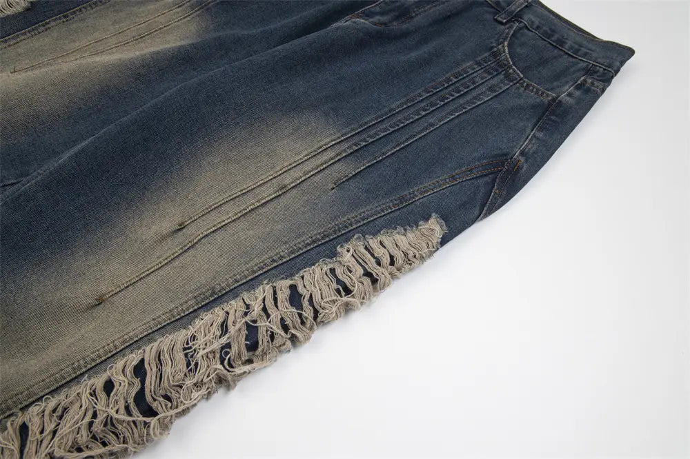Ripped Denim Trousers For Men And Women