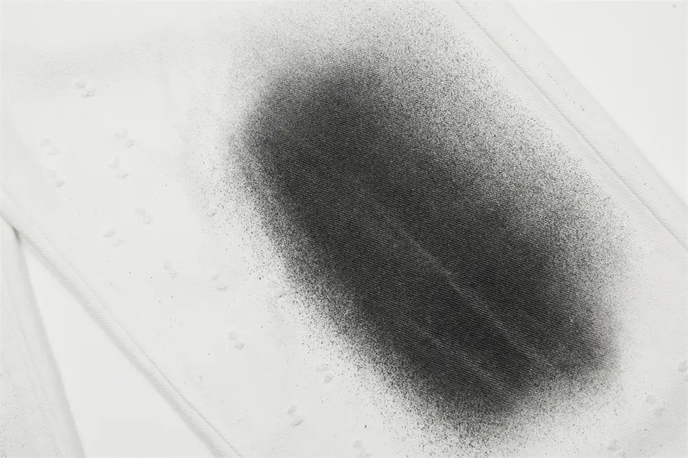 Splash-ink Inkjet Denim Trousers For Men