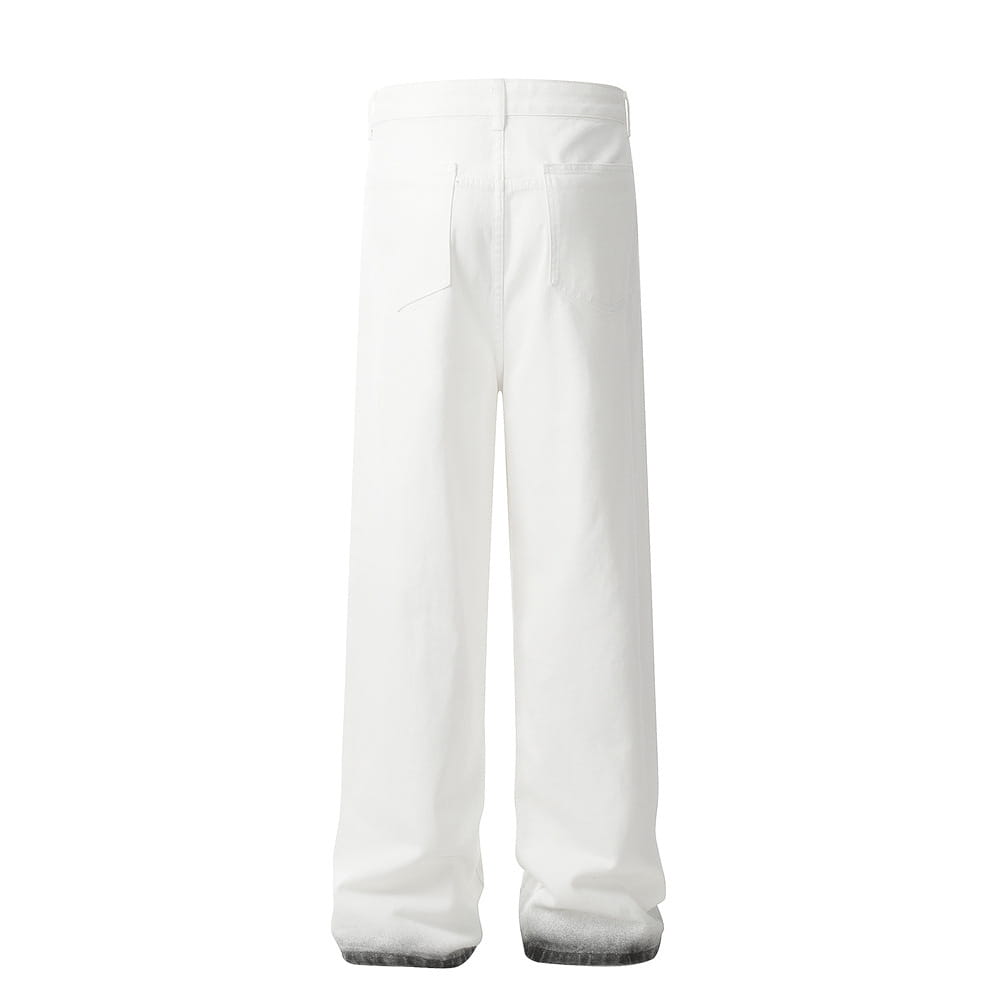 Splash-ink Inkjet Denim Trousers For Men