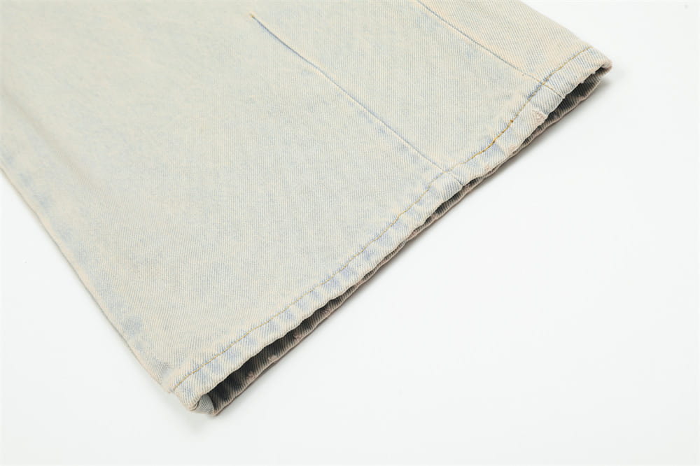 Light Color Denim Trousers American Retro Men