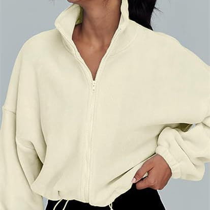 Women’s Polar Fleece Sports Velvet Stand Collar Zipper Jacket