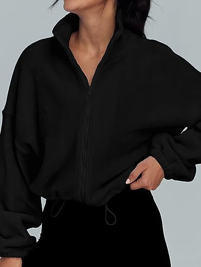 Women’s Polar Fleece Sports Velvet Stand Collar Zipper Jacket