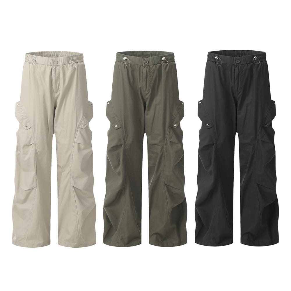 Loose Wide-leg Workwear Trousers For Men