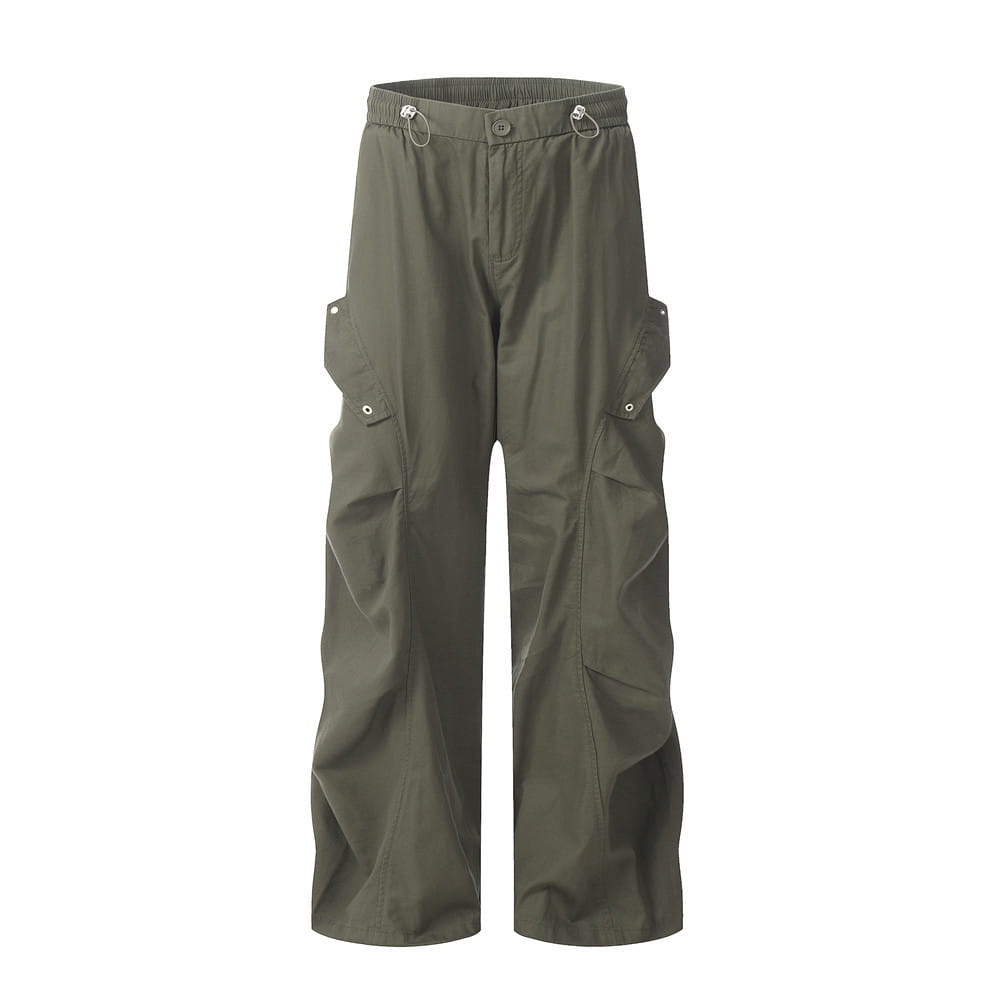 Loose Wide-leg Workwear Trousers For Men