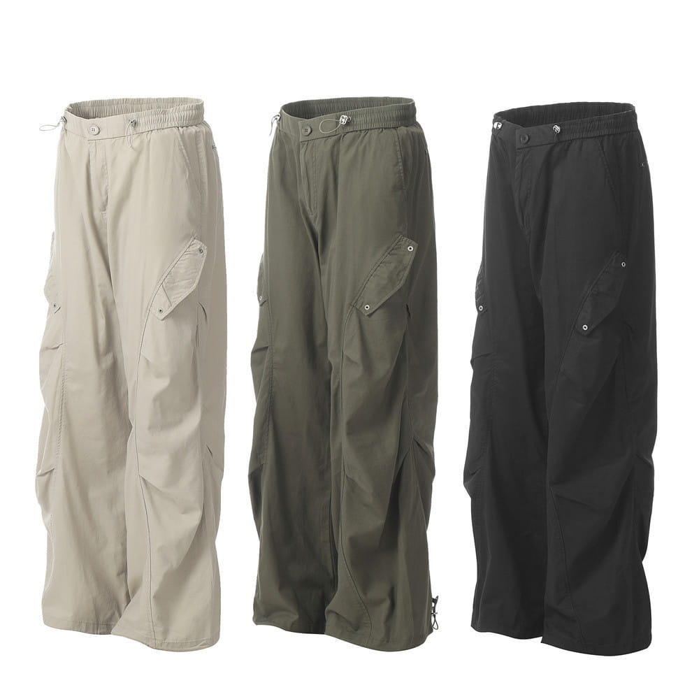 Loose Wide-leg Workwear Trousers For Men