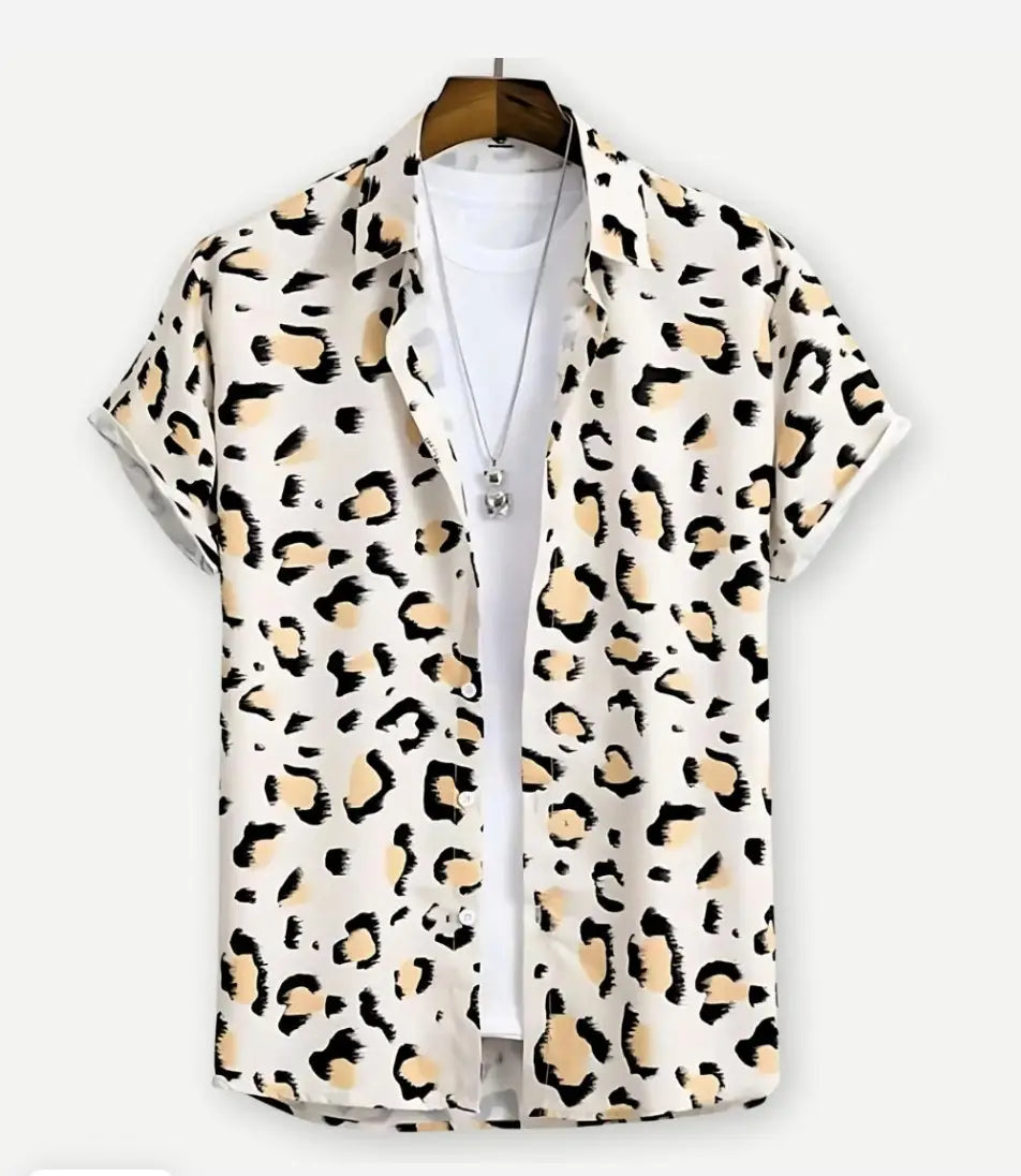 Men’s Plus Size 3D Digital Printing Hawaiian Shirt