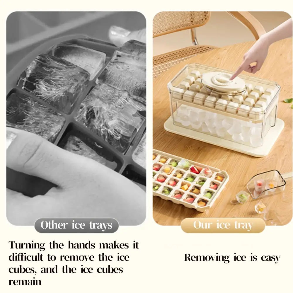 PP Material Ice Mould Quick Demould Ice Cube Tray Creative Party Bar Kitchen Freezer Cooling Drink Ice Box Silicone