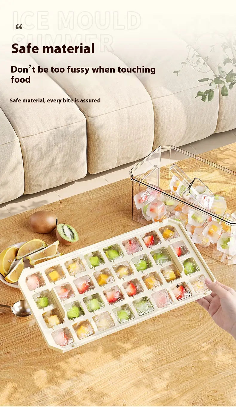 PP Material Ice Mould Quick Demould Ice Cube Tray Creative Party Bar Kitchen Freezer Cooling Drink Ice Box Silicone
