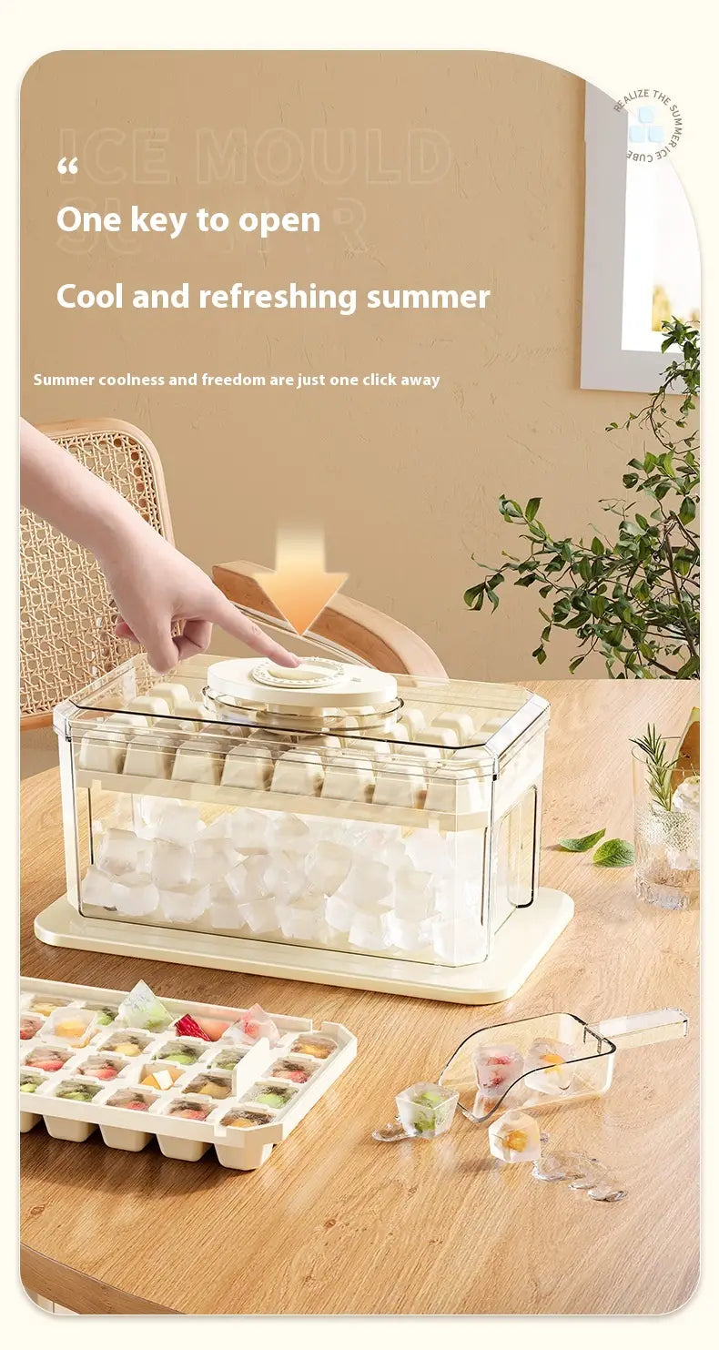 PP Material Ice Mould Quick Demould Ice Cube Tray Creative Party Bar Kitchen Freezer Cooling Drink Ice Box Silicone