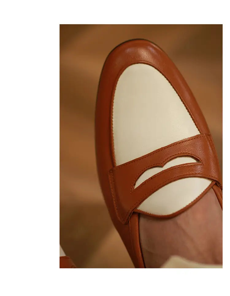 Men’s Champagne Trendy Casual Leather Shoes
