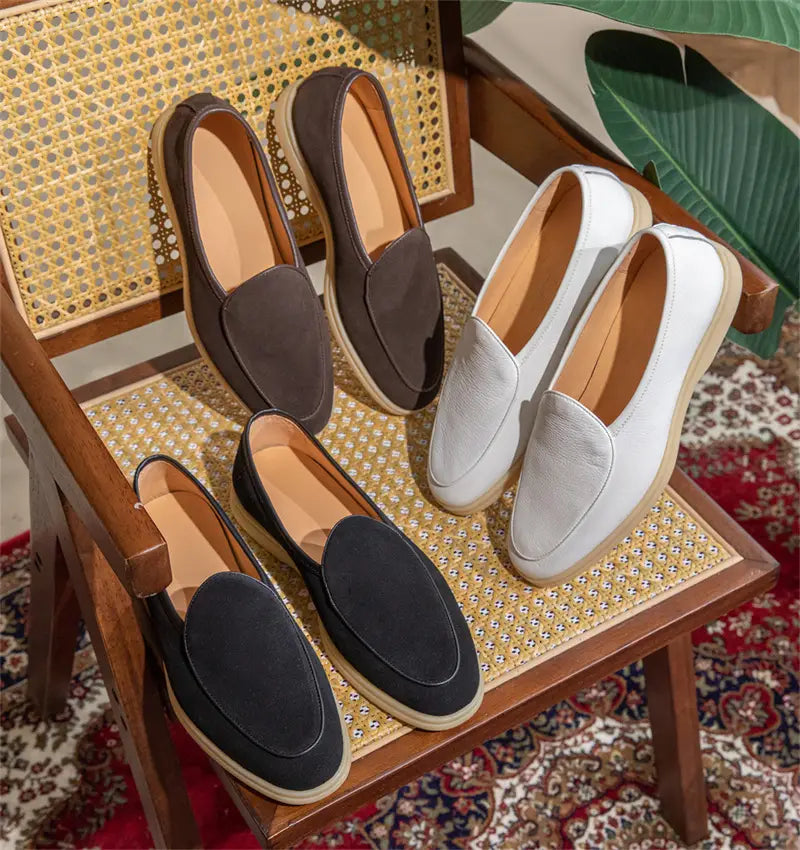 Plain Rubber Thick-soled Men’s Suede Casual Leather Shoes