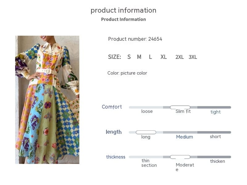 Print Holiday Women Beach Dress With Belts A-Line Long Lantern Sleeve Single Breasted Lapel Seaside Dresses Robe