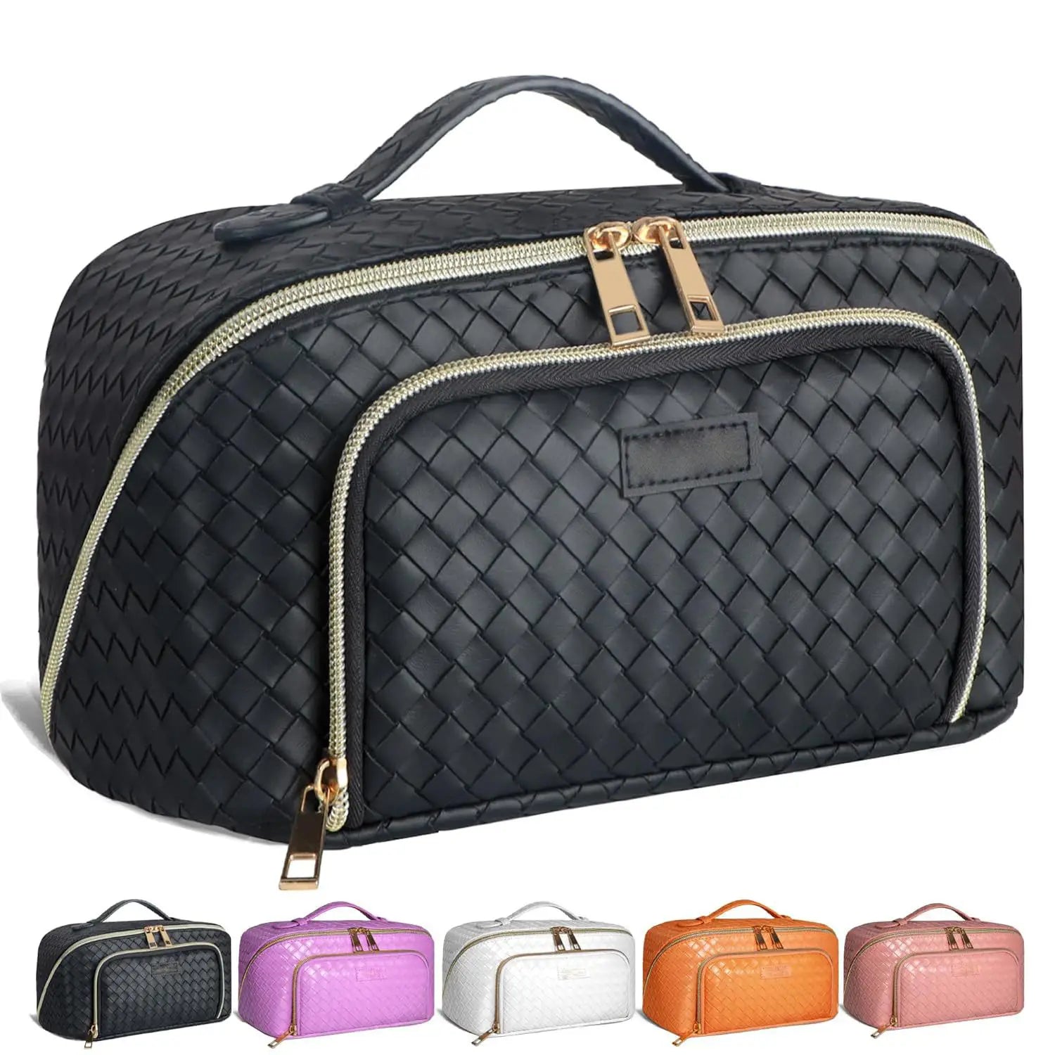 Large-Capacity Cosmetic Bag Portable Waterproof Makeup Storage Case Women Multifunction Bathroom Toiletries Organizer