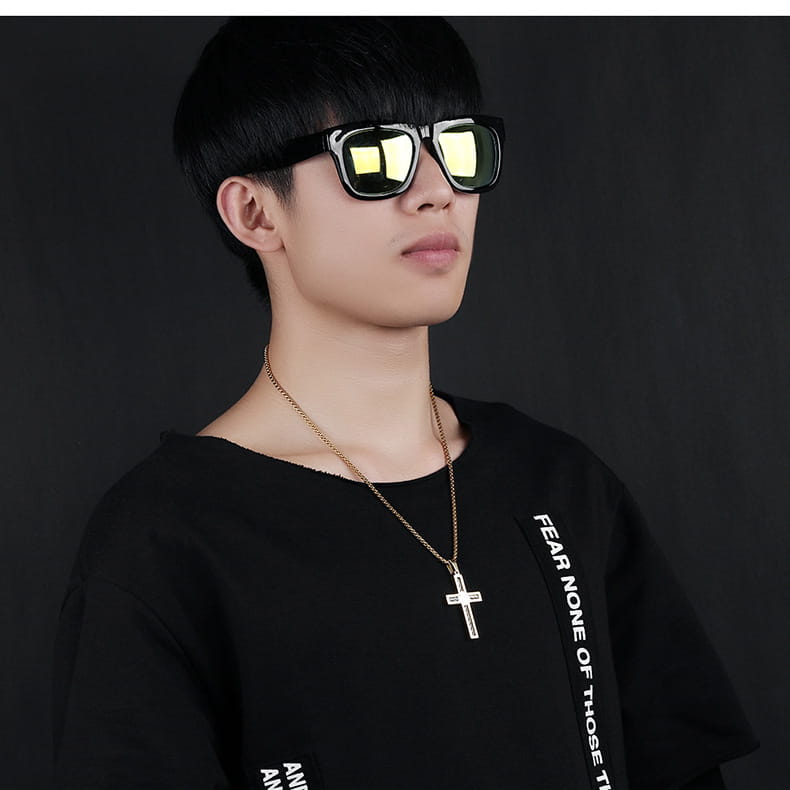 Titanium Steel Wire Cross Men’s Necklace