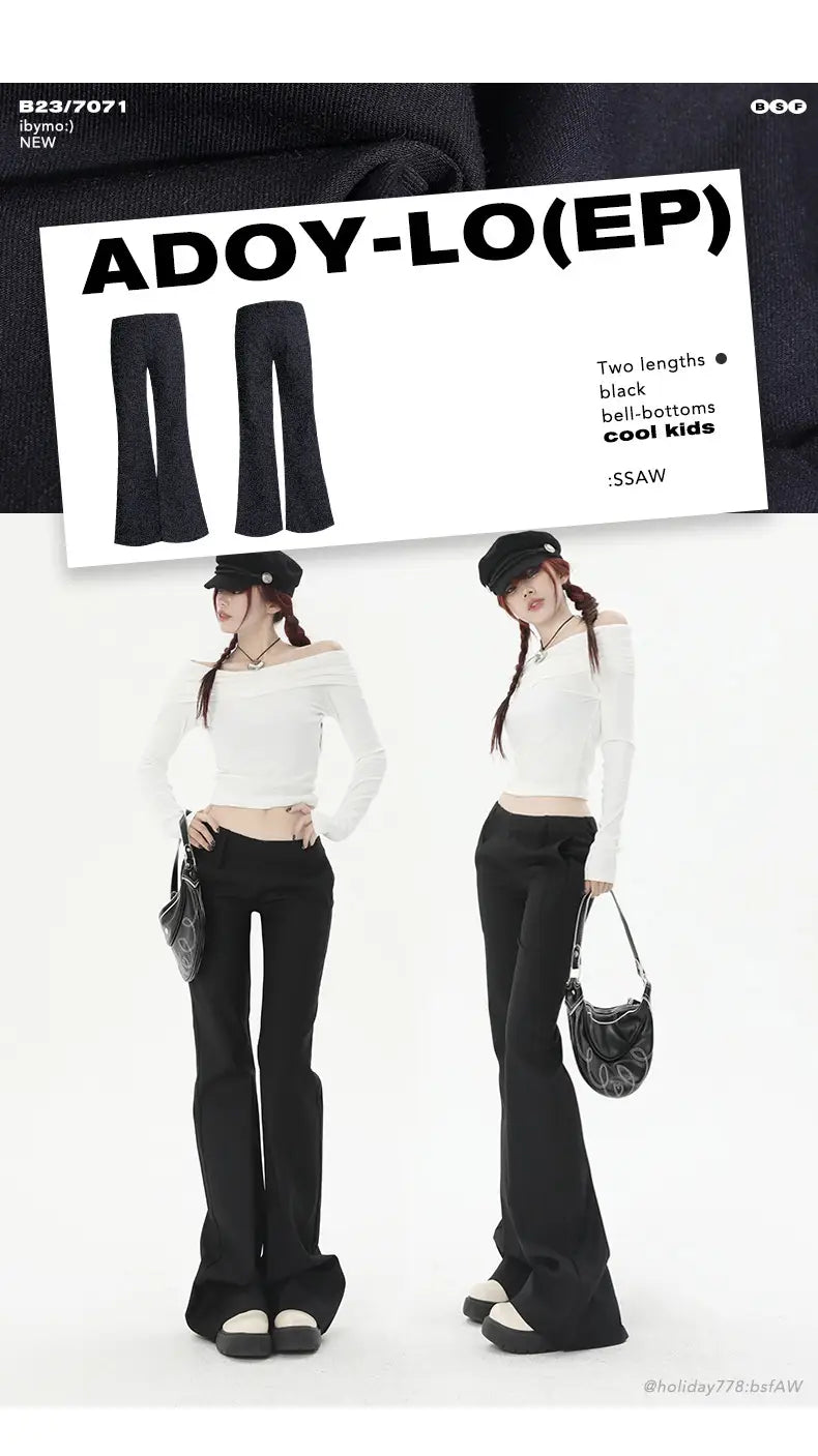 Autumn New Black Retro Casual Pants Women