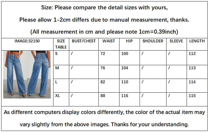 Women’s Loose Wide-leg Side Seam Stitching Frayed Hem Jeans