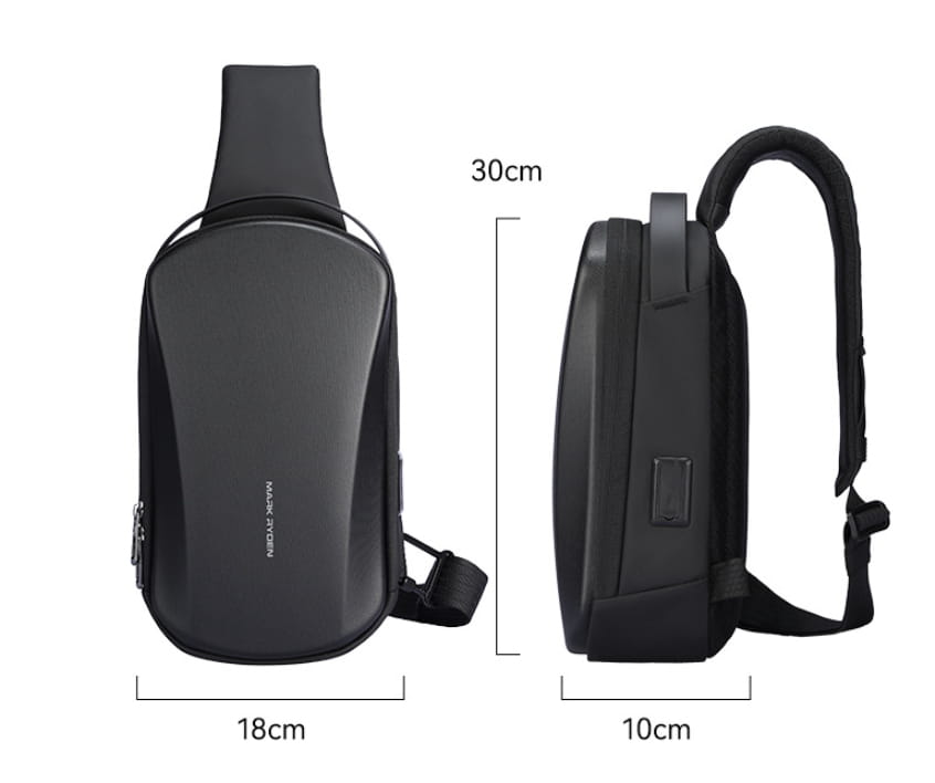 New Hard Shell Men’s Fashion Waterproof Shoulder Messenger Bag