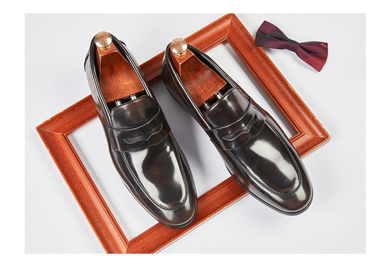 Men’s Leather Summer British Style Simple Business Leather Shoes