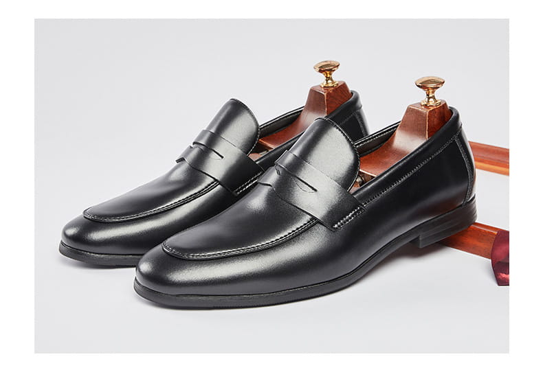 Men’s Leather Summer British Style Simple Business Leather Shoes