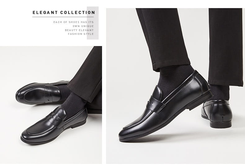 Men’s Leather Summer British Style Simple Business Leather Shoes