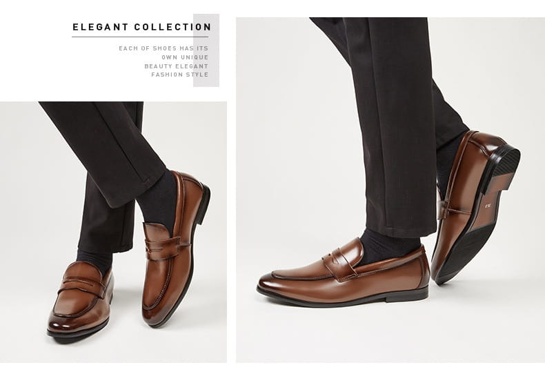 Men’s Leather Summer British Style Simple Business Leather Shoes