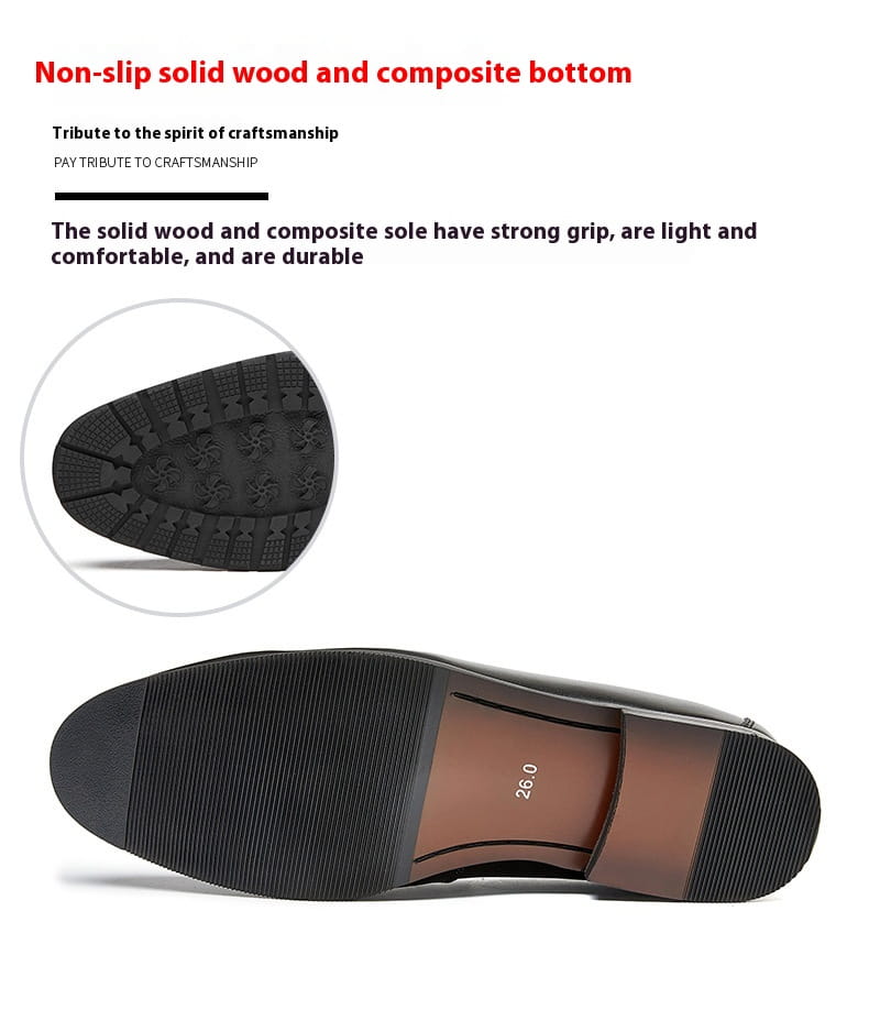 Men’s Leather Summer British Style Simple Business Leather Shoes