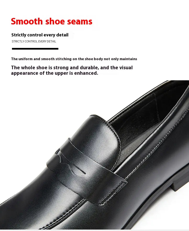 Men’s Leather Summer British Style Simple Business Leather Shoes
