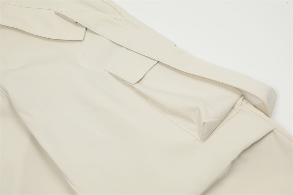 Overalls Men’s Ribbon Pocket Design Pleated