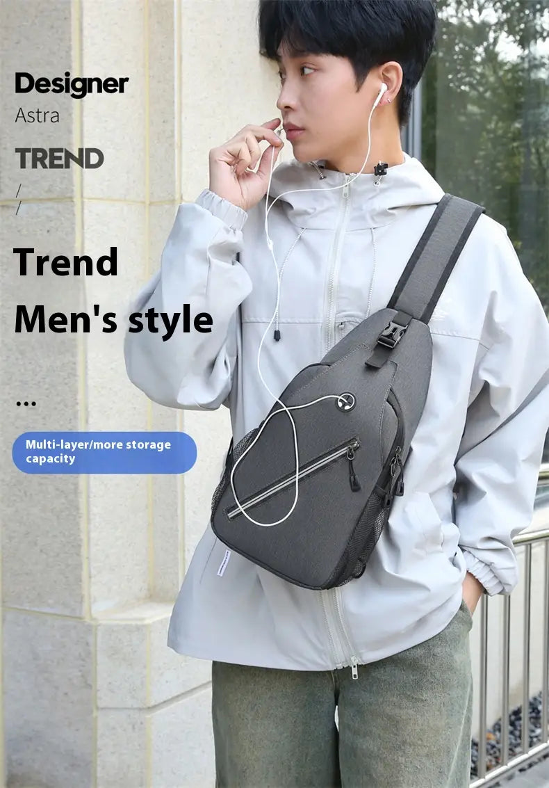 New Multifunctional Men’s Shoulder Crossbody Bag Male Hard-Wearing Canvas Shoulder Messenger Bags Chest Bag