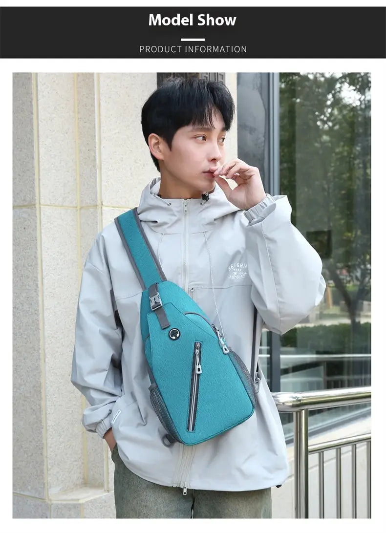New Multifunctional Men’s Shoulder Crossbody Bag Male Hard-Wearing Canvas Shoulder Messenger Bags Chest Bag