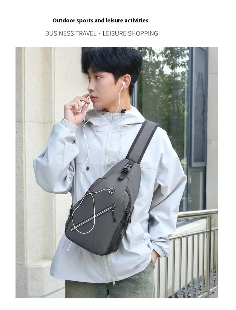 New Multifunctional Men’s Shoulder Crossbody Bag Male Hard-Wearing Canvas Shoulder Messenger Bags Chest Bag