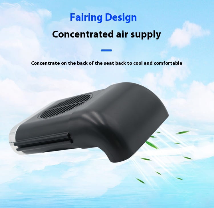 Car Fan Magnetic Fan Car Cooler Silent Wireless Charging USB Fan 3Speed Adjustable Universal Car Rear Seat Auto Cooling