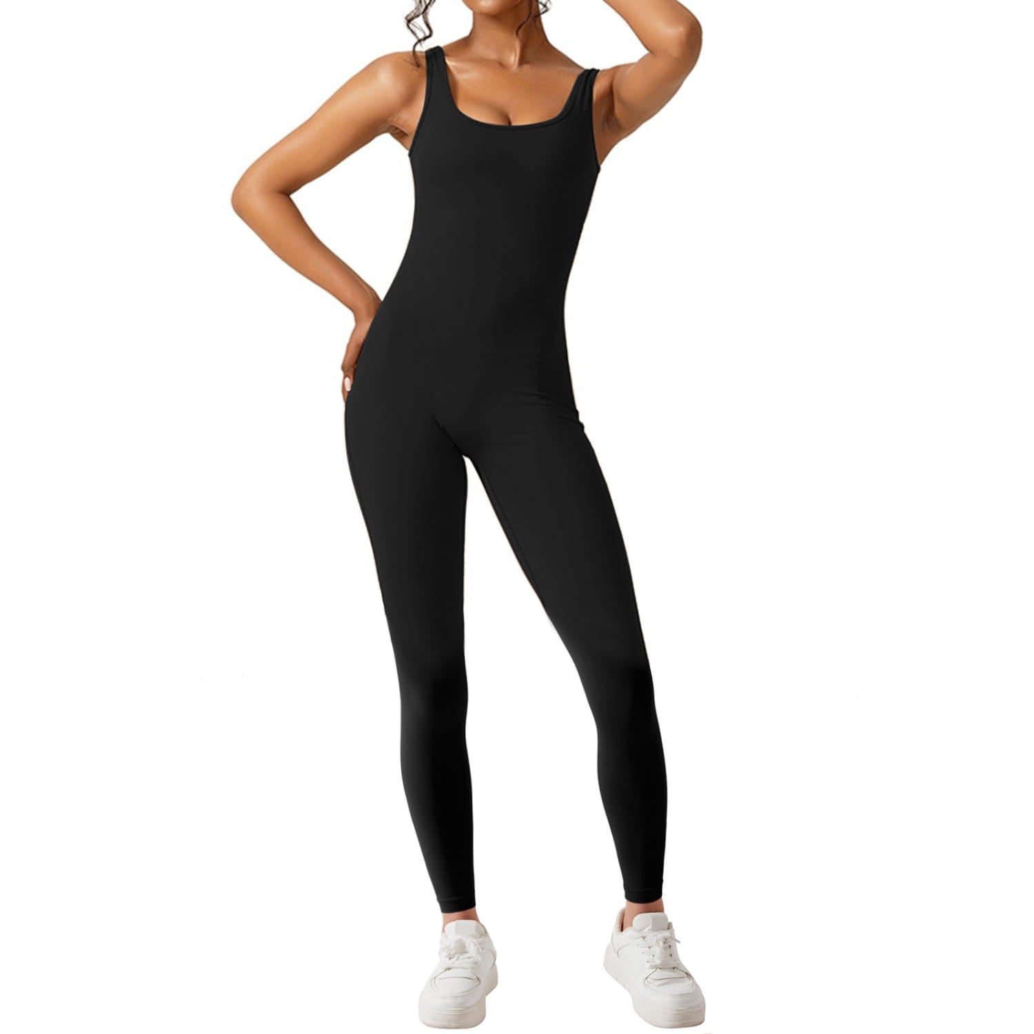 Women Sleeveless Flare Jumpsuits Fitness Yoga Long Pants