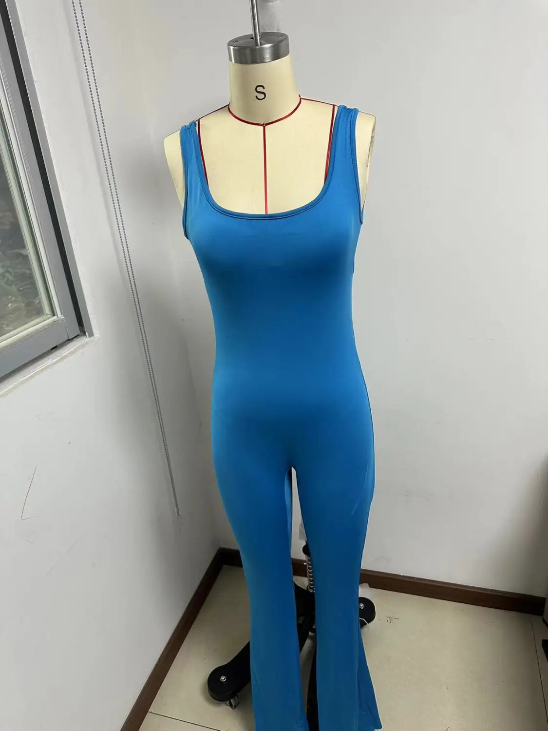 Women Sleeveless Flare Jumpsuits Fitness Yoga Long Pants