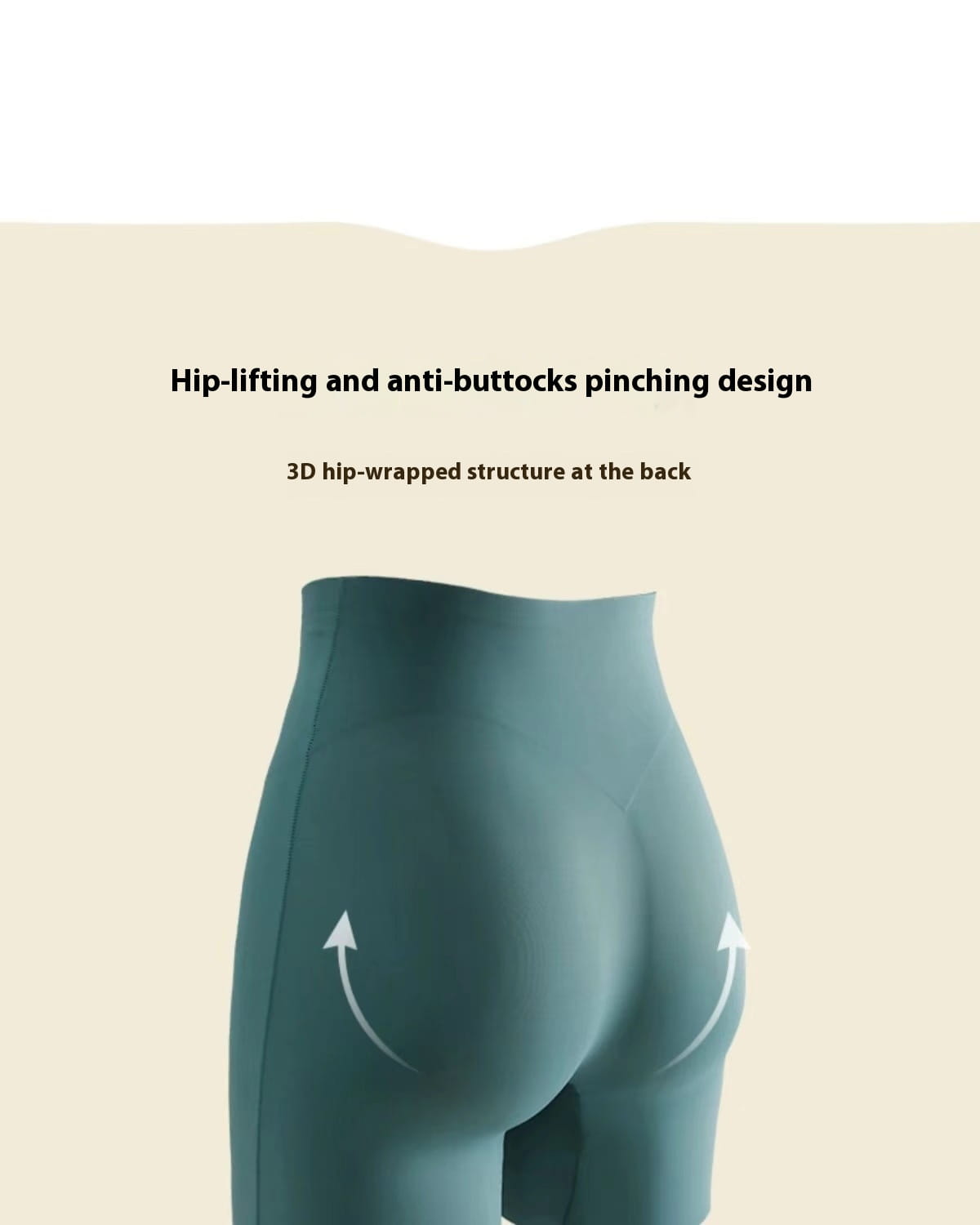 High Waist Seamless Safety Pants Underwear Women’s Anti-exposure Non-curling Belly Contracting Hip Lifting
