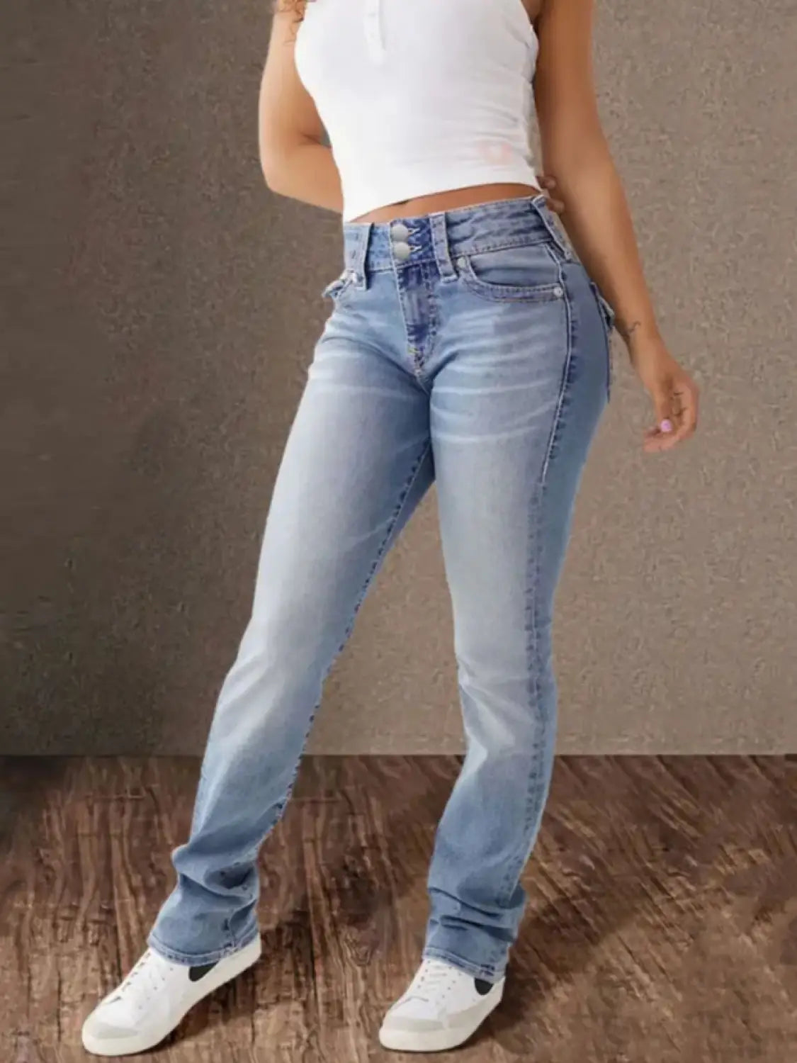 New Trendy Women’s All-match High Waist Comfort Washed Slim Fit Denim Shorts