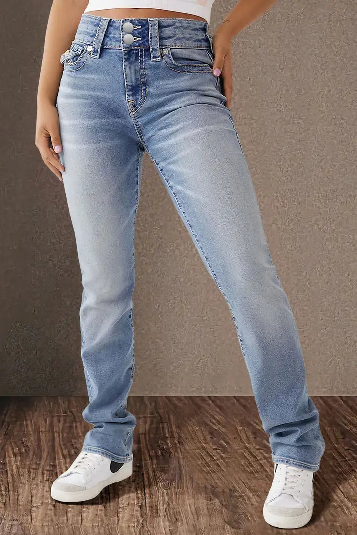 New Trendy Women’s All-match High Waist Comfort Washed Slim Fit Denim Shorts