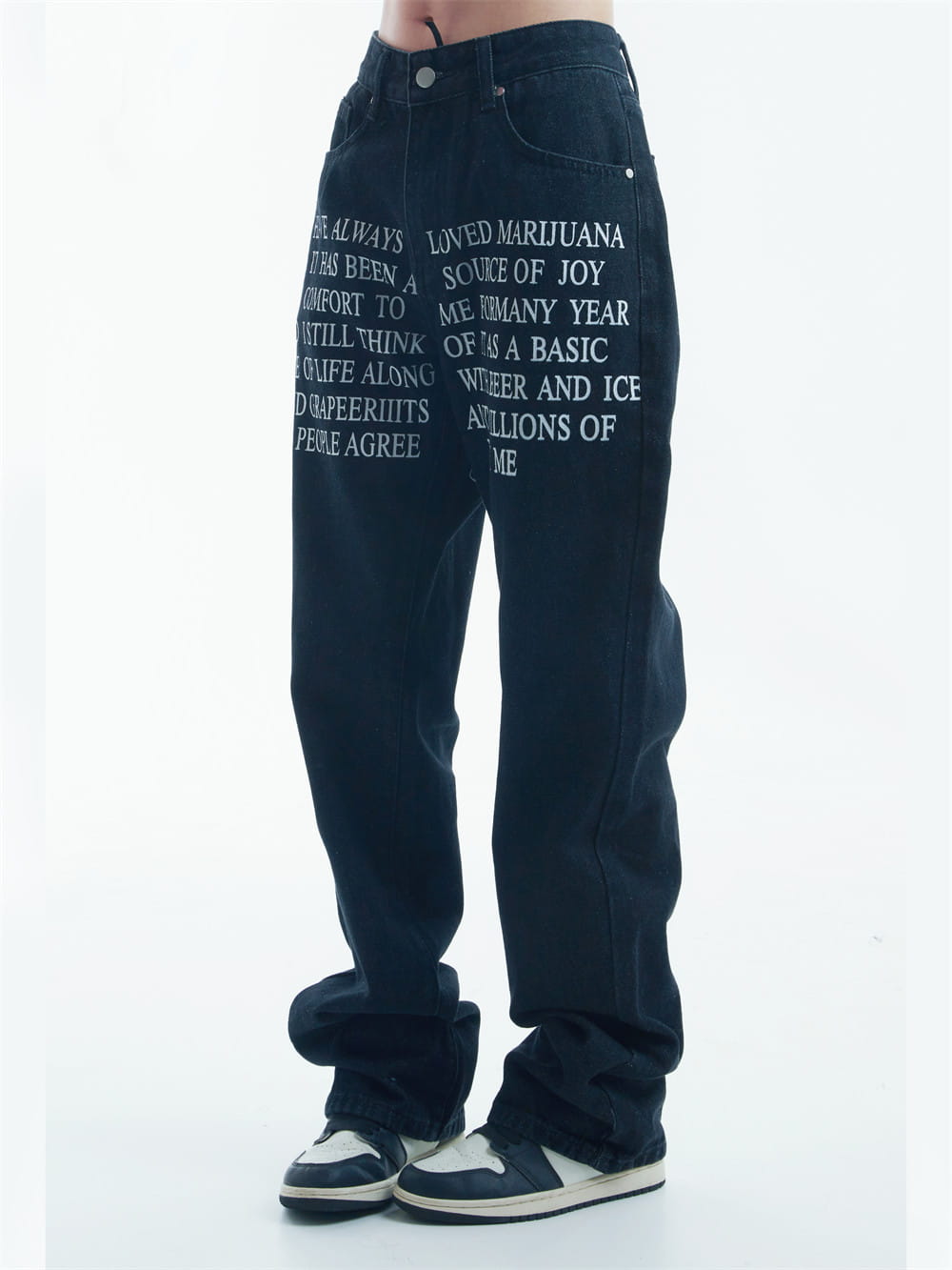Denim Straight-leg Trousers Men And Women