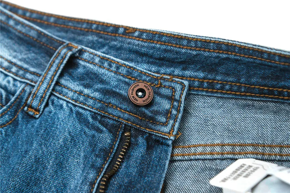 Women’s Retro And Fashion All-matching Slim Blue Straight Hip Raise Slim Fit Jeans