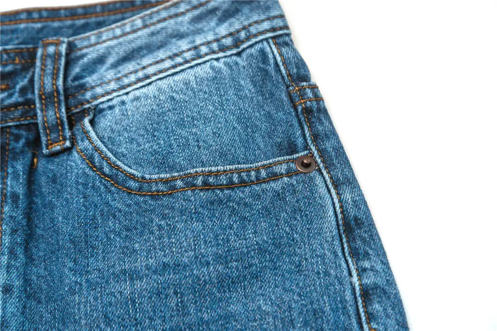 Women’s Retro And Fashion All-matching Slim Blue Straight Hip Raise Slim Fit Jeans