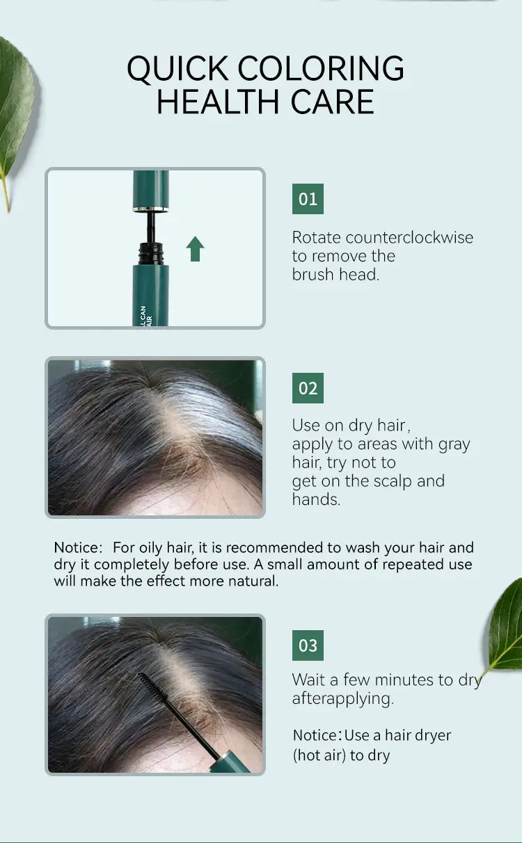 Gray Hair Color Supplement Brush