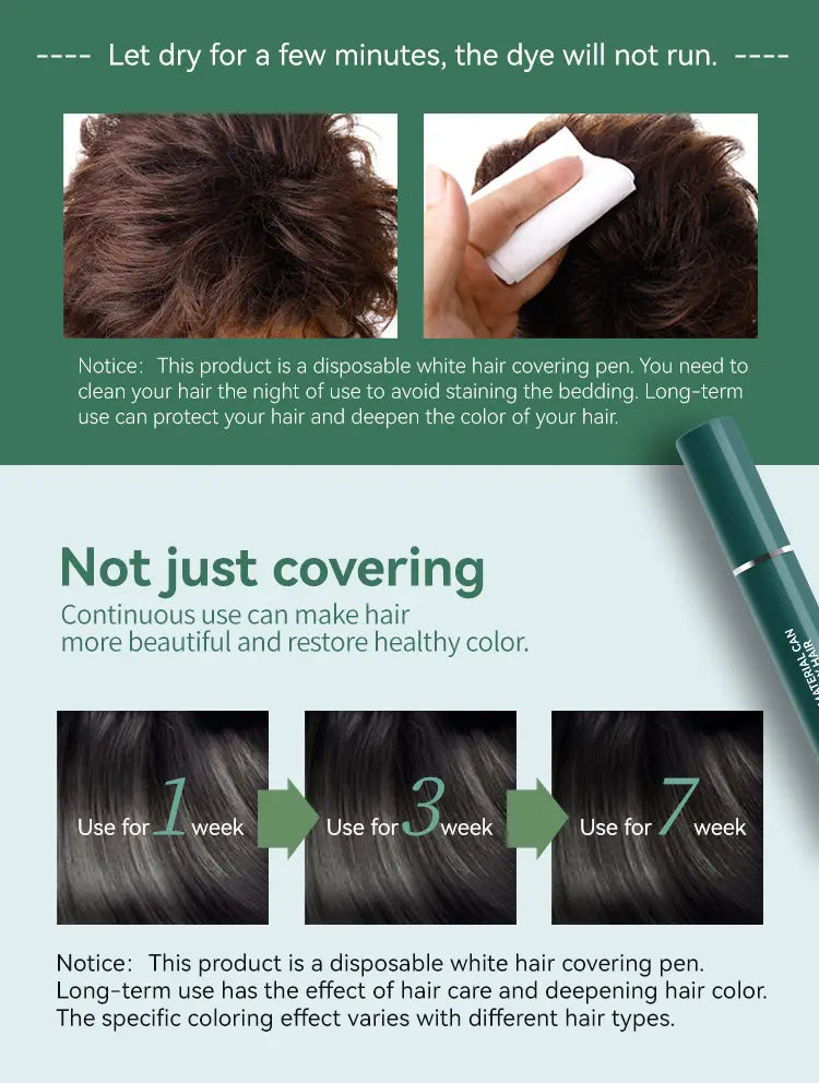 Gray Hair Color Supplement Brush