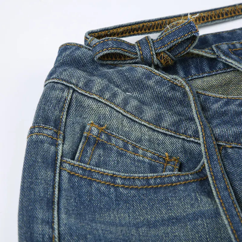 Loose And Simple All-match Denim Trousers Women