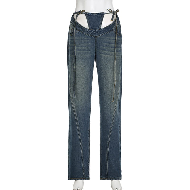 Loose And Simple All-match Denim Trousers Women