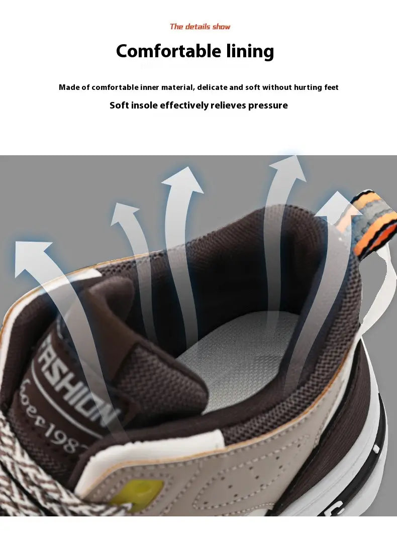 Outdoor Sports Platform Men’s High-top Tooling Snow Boots