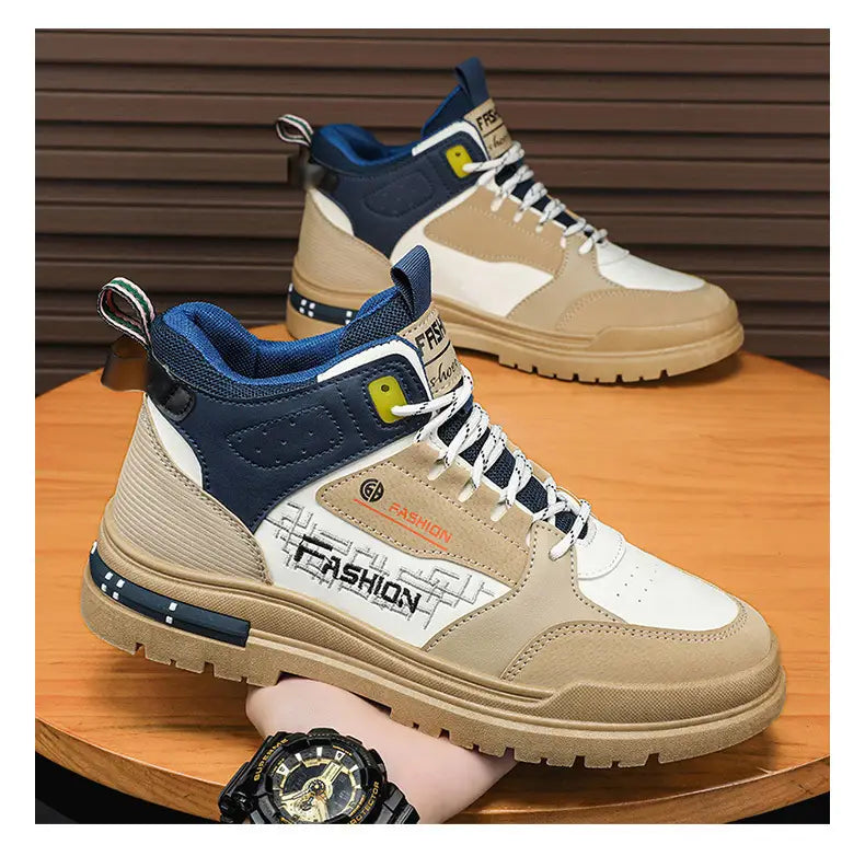Outdoor Sports Platform Men’s High-top Tooling Snow Boots