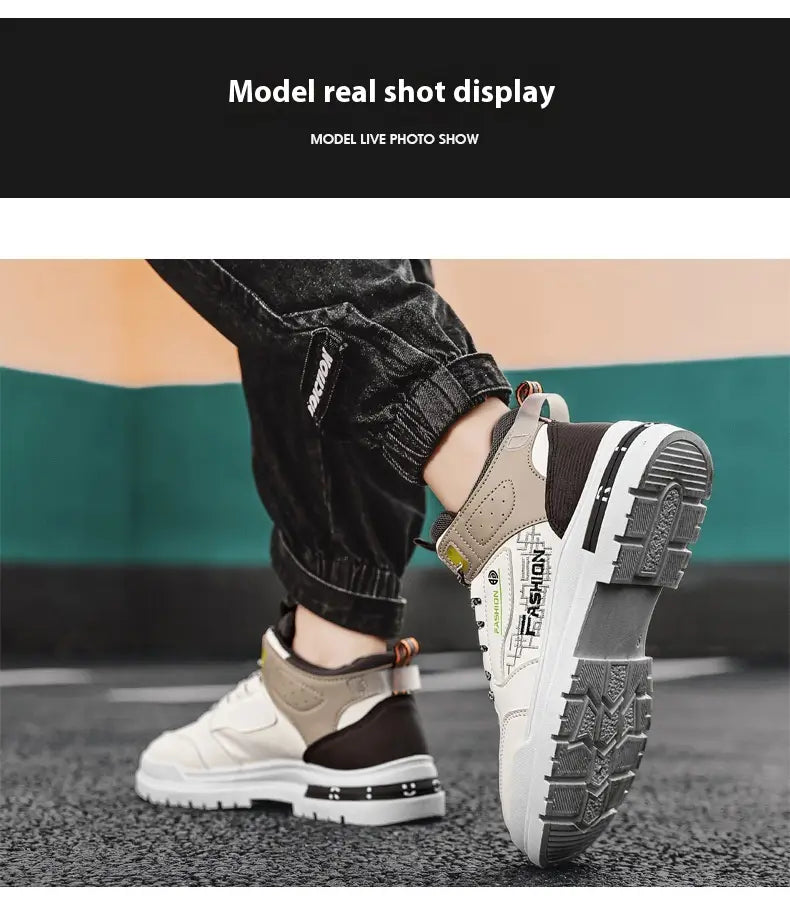 Outdoor Sports Platform Men’s High-top Tooling Snow Boots