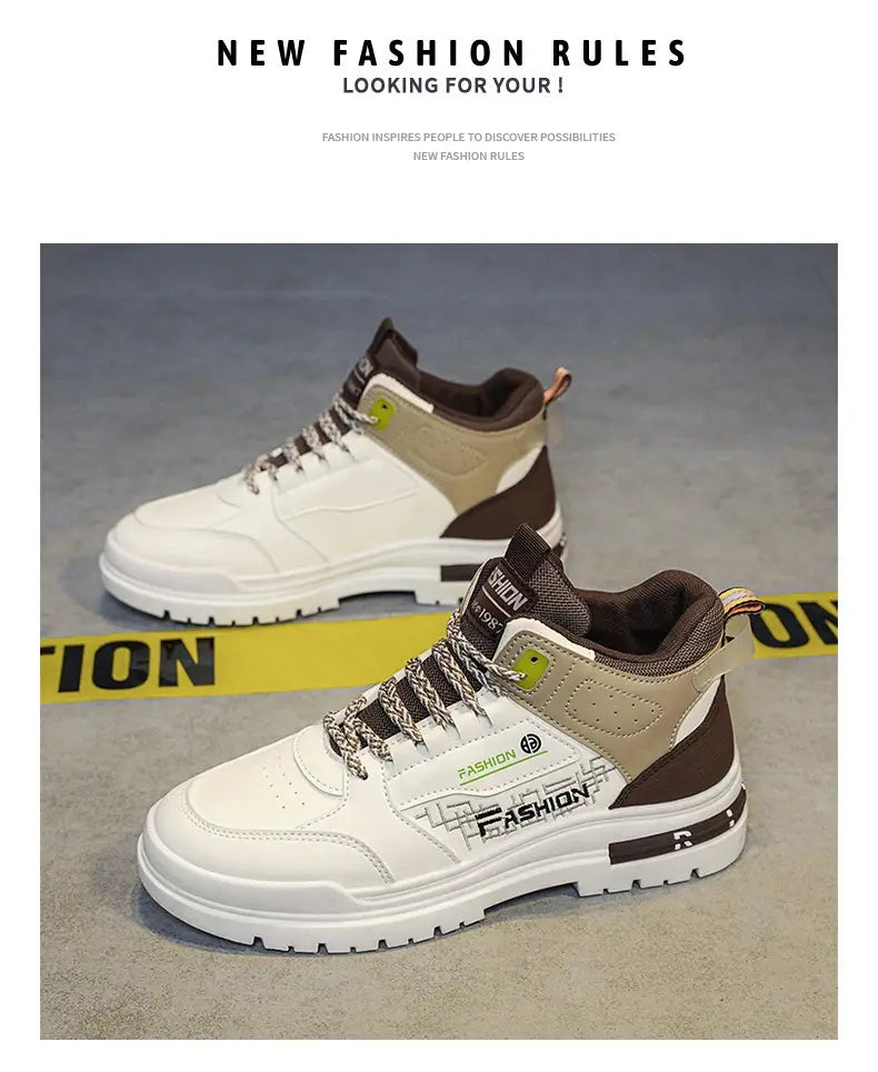 Outdoor Sports Platform Men’s High-top Tooling Snow Boots