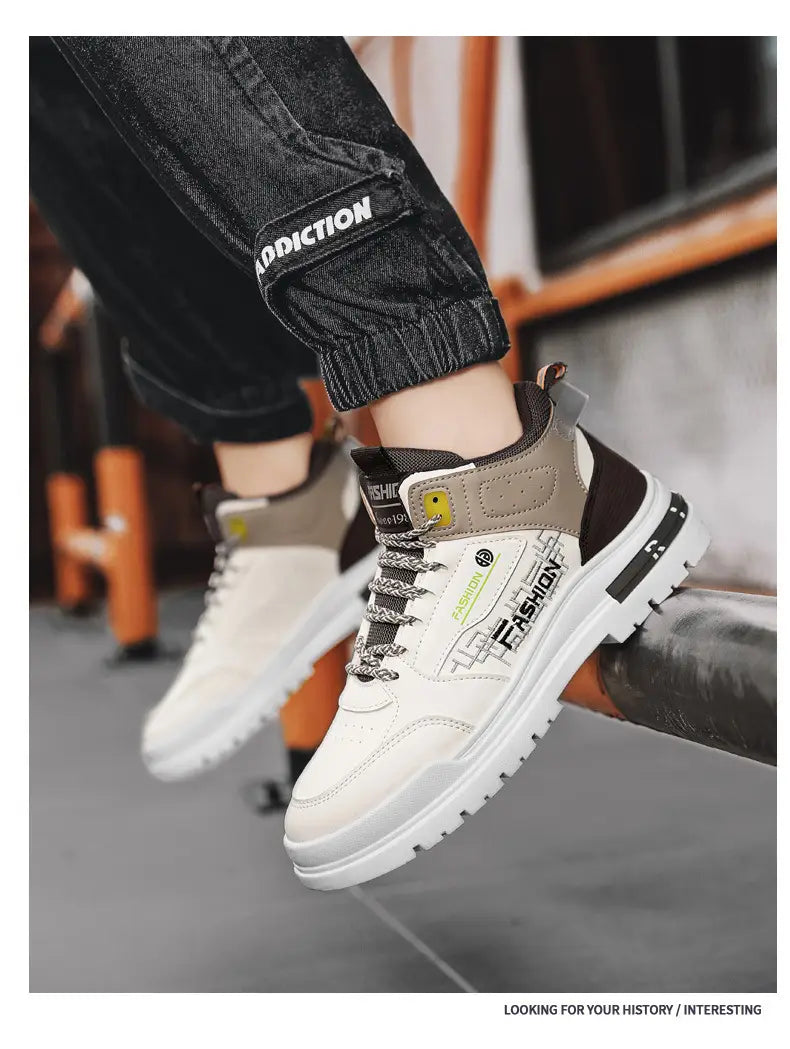 Outdoor Sports Platform Men’s High-top Tooling Snow Boots